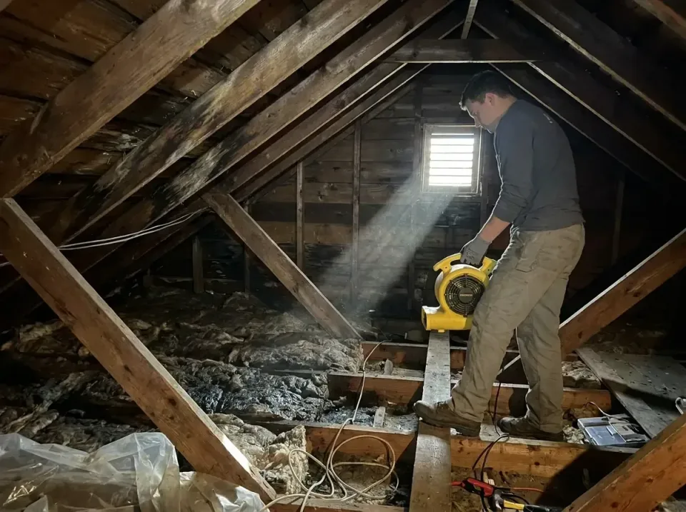 attic-water-damage-drying-proc-007 — frequently asked questions, Emergency Water Extraction & 24/7 Flood Response in Fennimo…